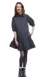 St. Tropez Softly Quilted Black Poplin Dress For Discount