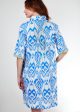 Monterey Dress - Blue White Ikat Print Online