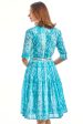 Mrs Maisel Dress - Turquoise White Letters Natural Online Hot Sale