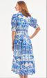 Montauk Dress - Ikat Print Blues Online Sale