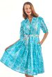 Mrs Maisel Dress - Turquoise White Letters Natural Online Hot Sale