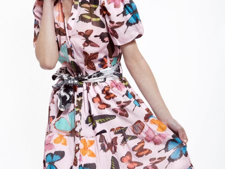 Litchfield Dress - Pink with Butterflies Online Hot Sale