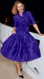 Mrs Maisel Silk Dress - Purple Online Sale