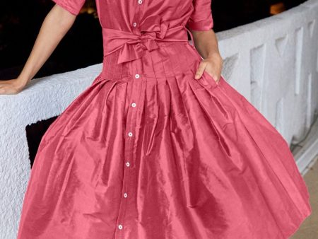 Mrs Maisel Silk Dress - Pink Online Sale