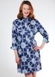 Sag Harbor Dress - Navy Gound Medallion Print For Sale