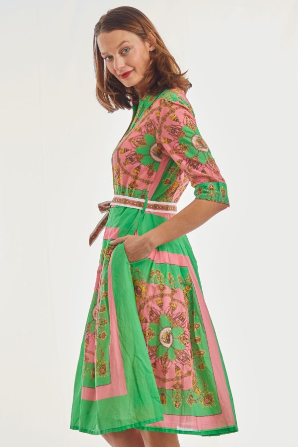 Mrs Maisel Dress - Pink Green Gold Engineered For Sale